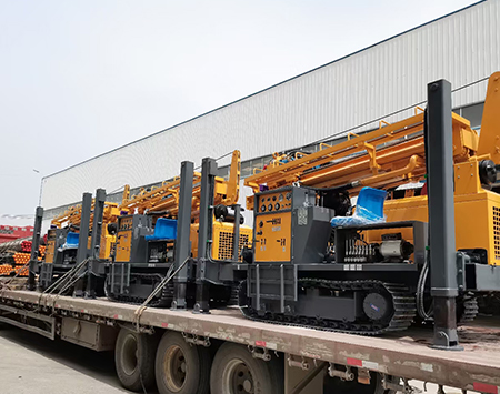 Water well drill rig delivery