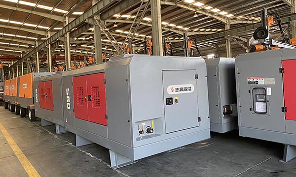 D miningwell portable rotary screw air compressor 18 m3/min 18 bar 162 kW drill compressors