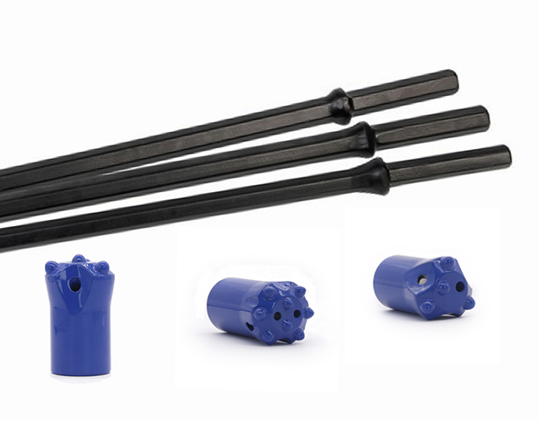 Factory made High efficient H19 H25 H22*108mm Taper Drill rod for hard rock drilling Taper rod and Integral Rod on Promotion