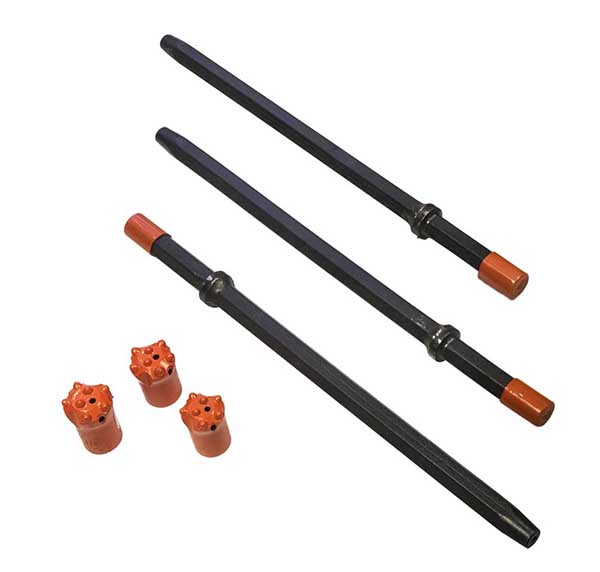 D miningwell Multi Size Tapered Steel Rod R25 R28 R32 R38 T38 T45 T51 drifter rods t38-r32 for Quarry taper drill rod