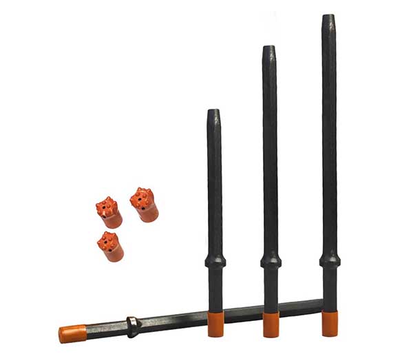 D miningwell Multi Size Tapered Steel Rod R25 R28 R32 R38 T38 T45 T51 drifter rods t38-r32 for Quarry taper drill rod