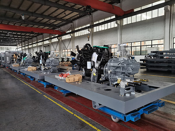D miningwell truck tyre air compressor factory production workshop