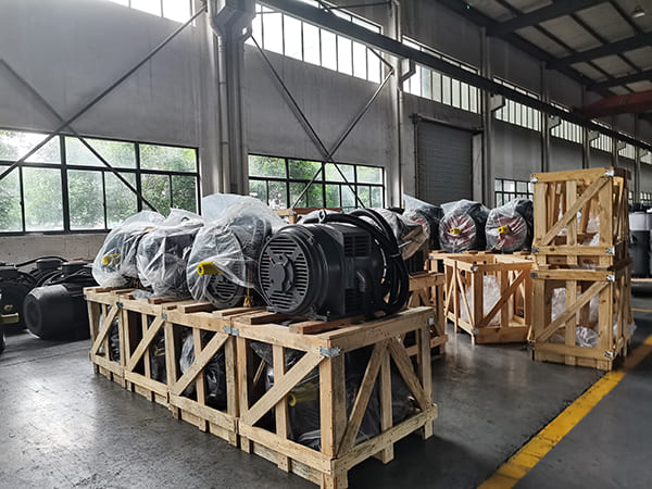 D miningwell air compressor screw factory production workshop