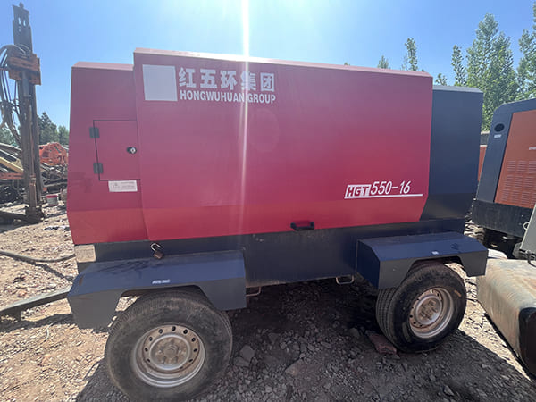 D miningwell used compressor HGT550-16 used portable diesel air compressor for sale