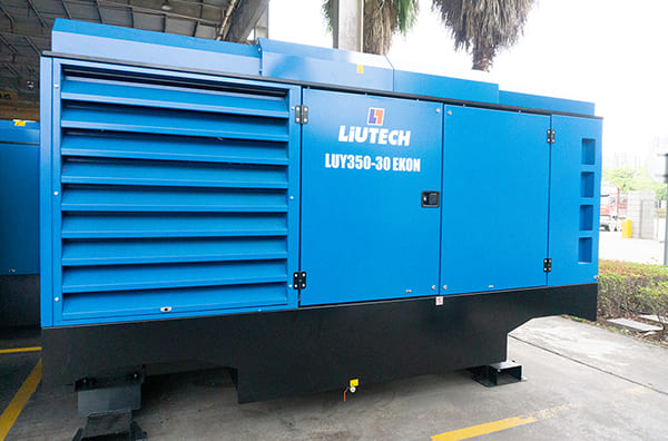 liutech 185 cfm diesel air compressor screw compressor