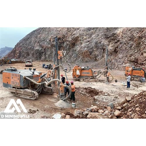 DTH drilling machine for blast-hole in quarry