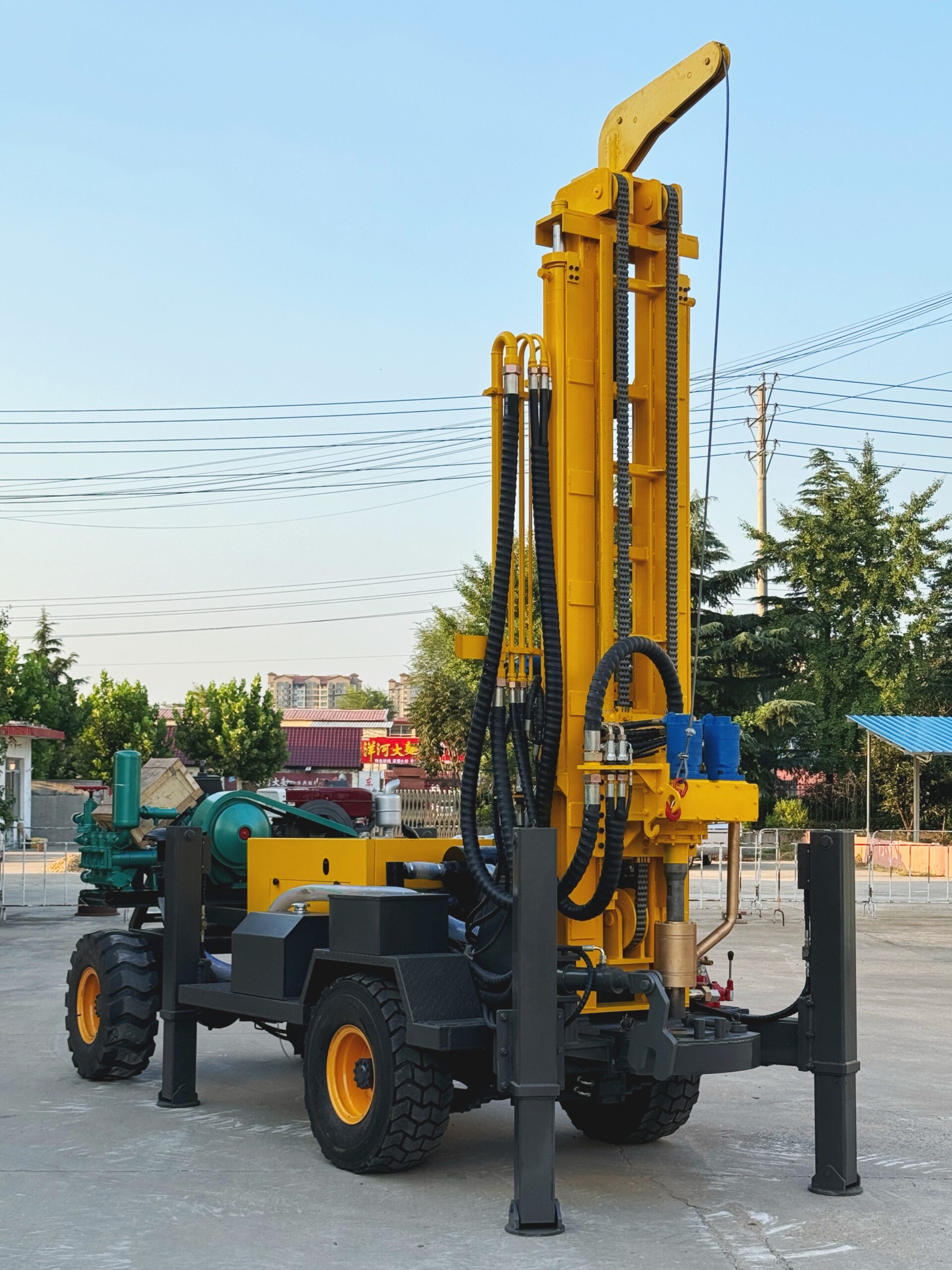 Wheeled water well drilling rig manufacturer | High-efficiency mobile drilling equipment | Rural/construction site water well construction solutions