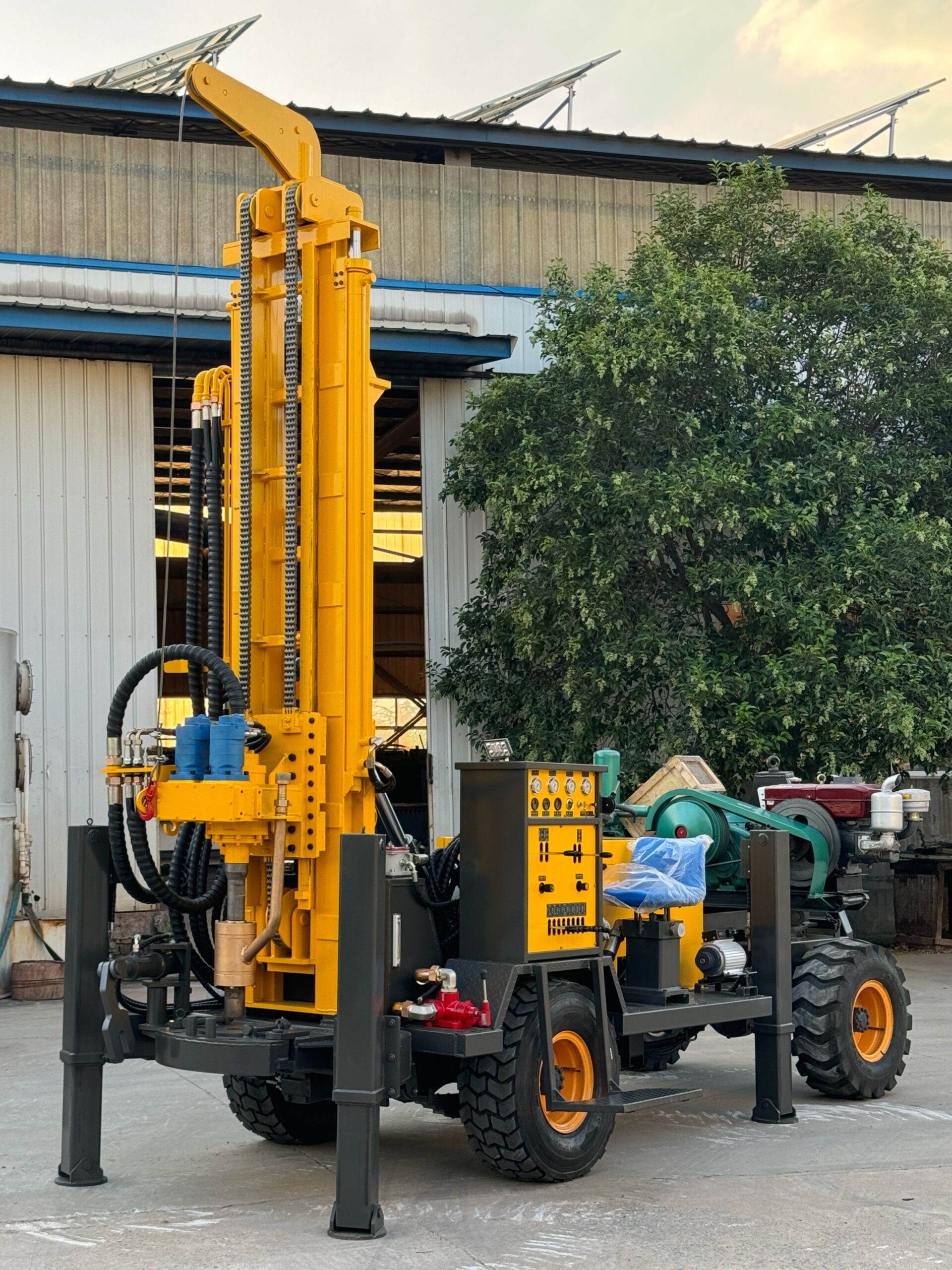 Wheeled water well drilling rig manufacturer | High-efficiency mobile drilling equipment | Rural/construction site water well construction solutions