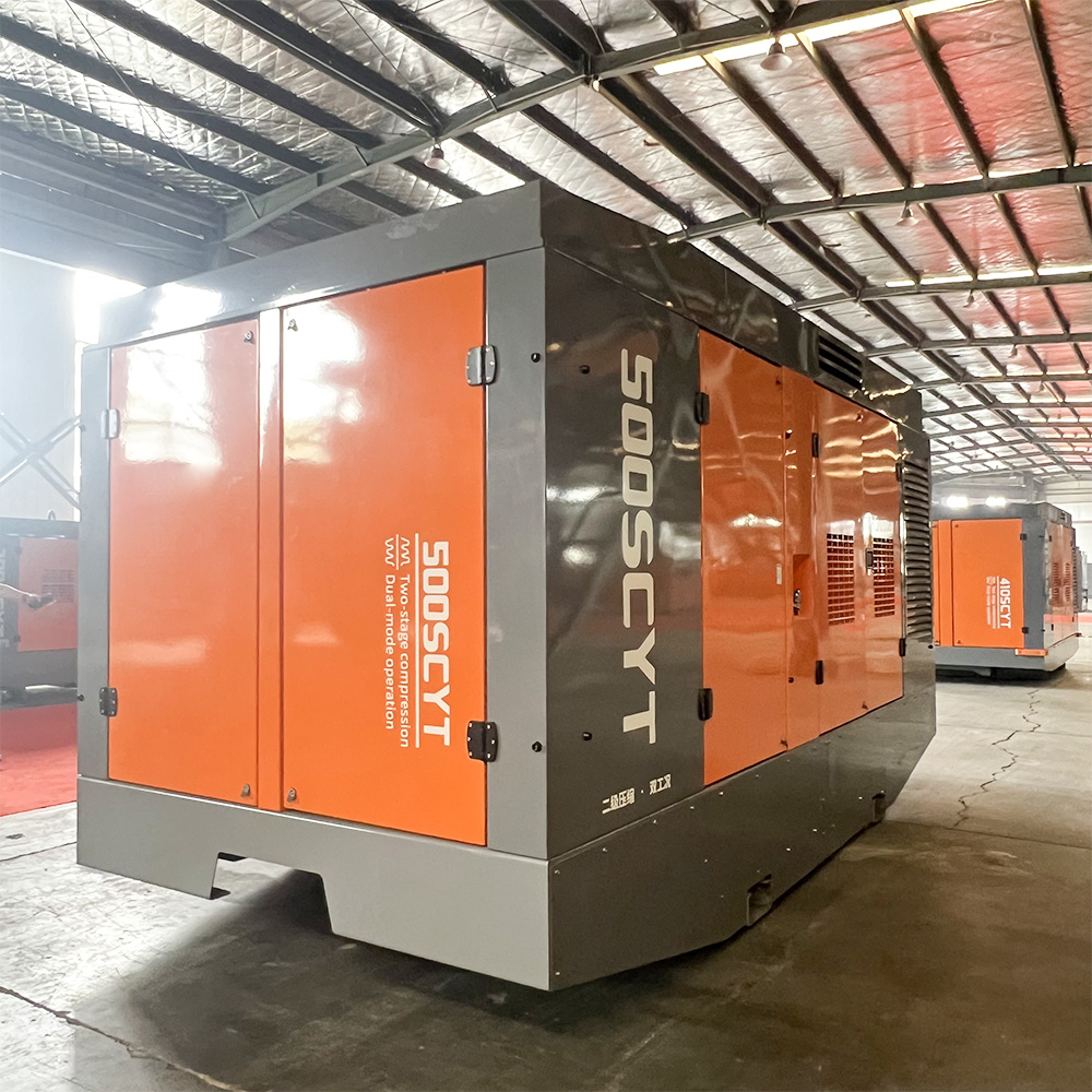 Dminingwell 500SCYT stationary screw compressor 34/25bar 34/41m³/min Cummins engine