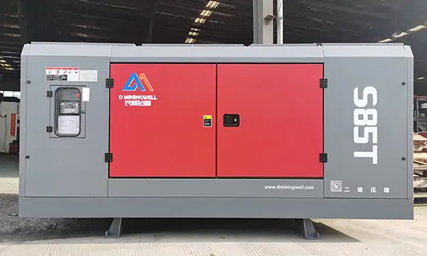 D miningwell S85T screw portable air compressor 24 m3/min 22bar 228kW portable air compressor for truck tires