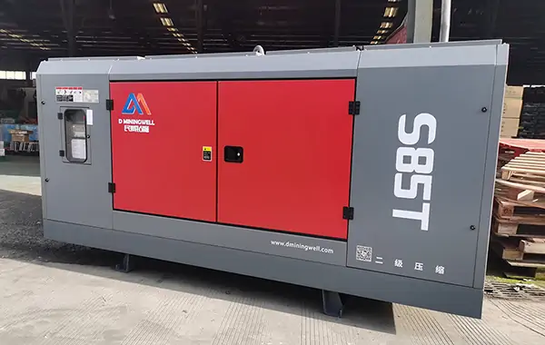 D miningwell S85T diesel powered air compressor 24 m3/min 22bar 228kW portable air compressor for truck tires
