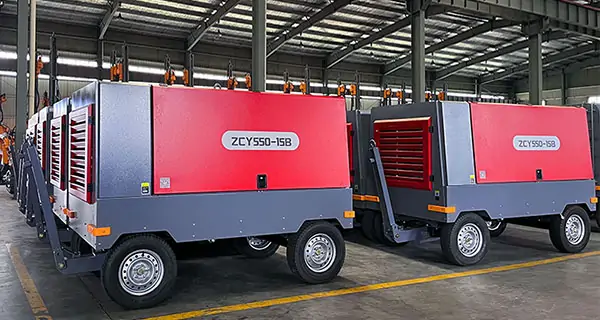 D miningwell S85T diesel powered air compressor 24 m3/min 22bar 228kW portable air compressor for truck tires